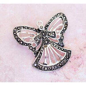 Vintage Silver Tone Angel Brooch | H30